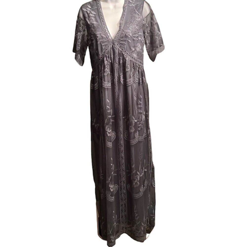 Pink Blush Lace Maternity Maxi Dress New Size S